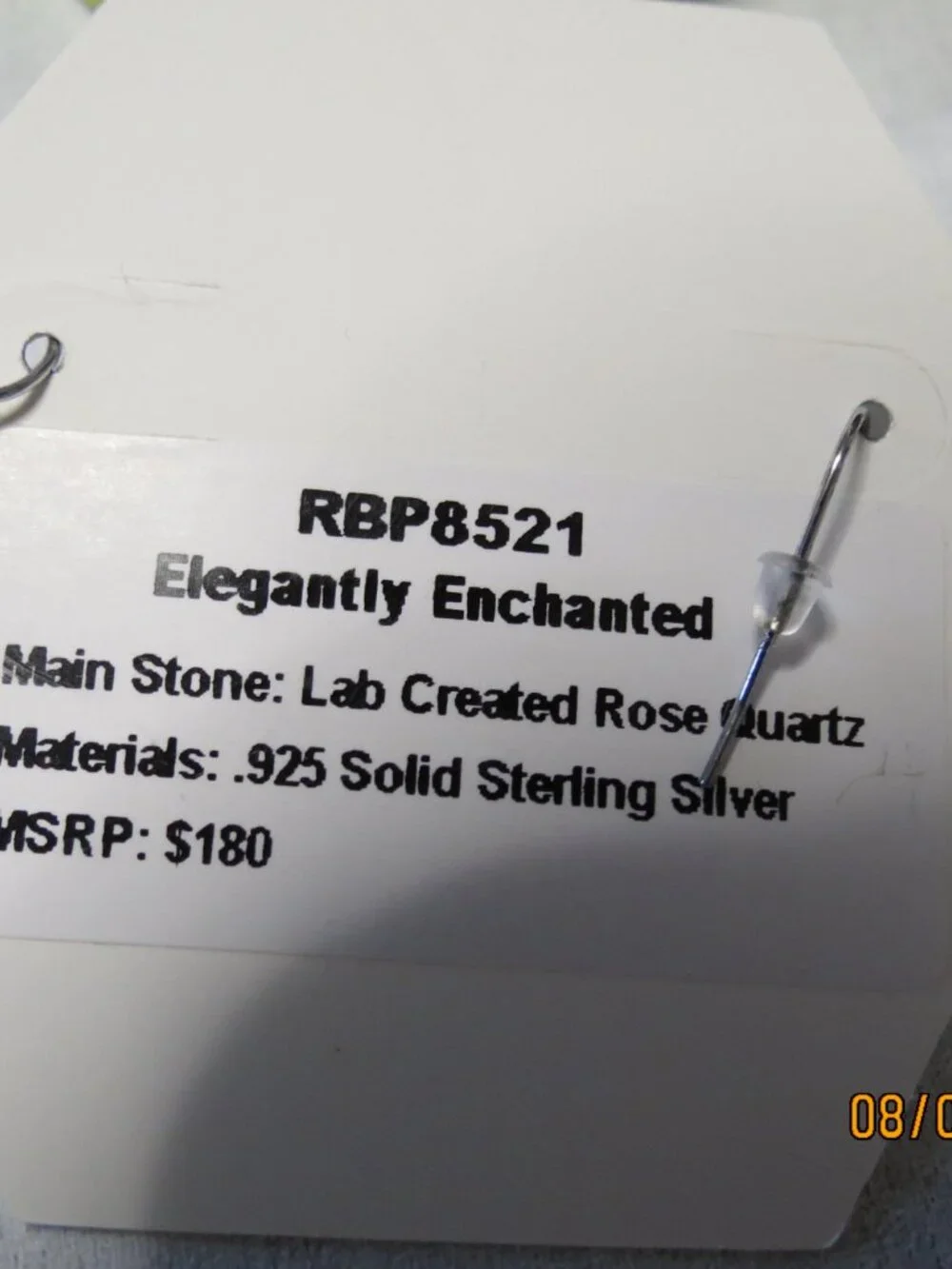NWT Bomb party Elegantly Enchanted Lab Created Rose Quartz Earrings RBP8521